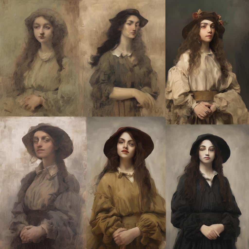 Εξελίξεις στην ιμπρεσιονιστική ζωγραφική, φοιτήτριες με στυλ και ρούχα εποχής, σύγχρονες επιρροές στην τέχνη.